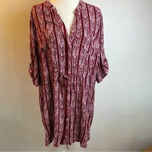 Cato Flowy Lightweight 3/4 Sleeve Paisley Tunic Top Womens size 22/24